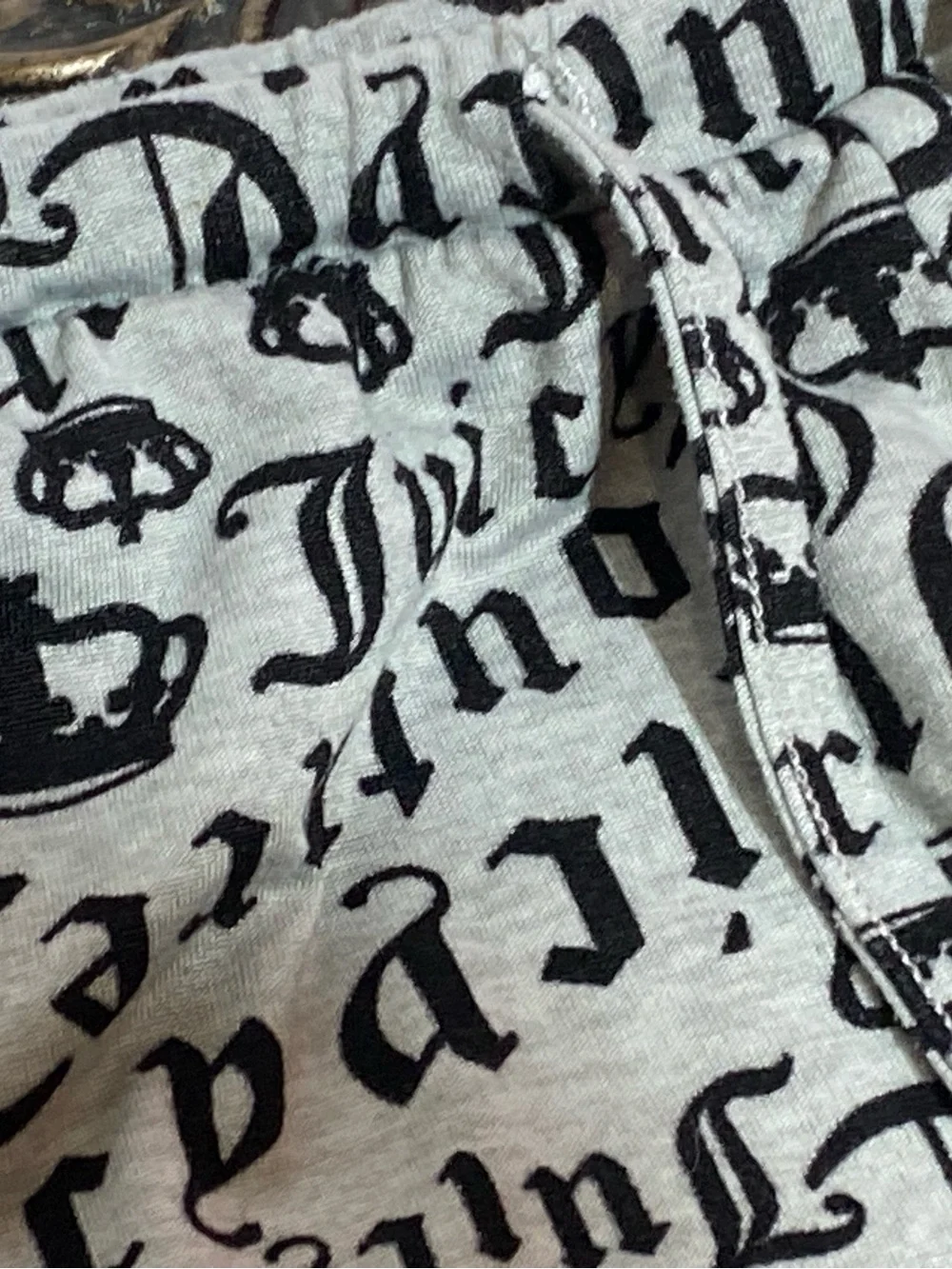 Juicy Couture Gray Shorts with Black Script Logo